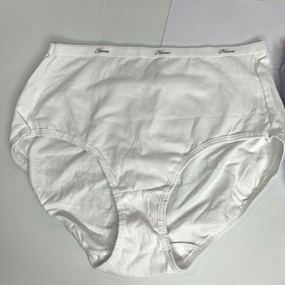 Hanes Premium Womens 3 Pack High Cut Briefs 6 Med Cotton Smoothing Seamless - Picture 3 of 7